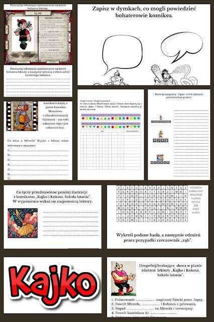 Metoda stacji zadaniowych Jak zwiększyć zaangażowanie uczniów na lekcjach poświęconych lekturze ,,Kajko i Kokosz. Szkoła latania"?