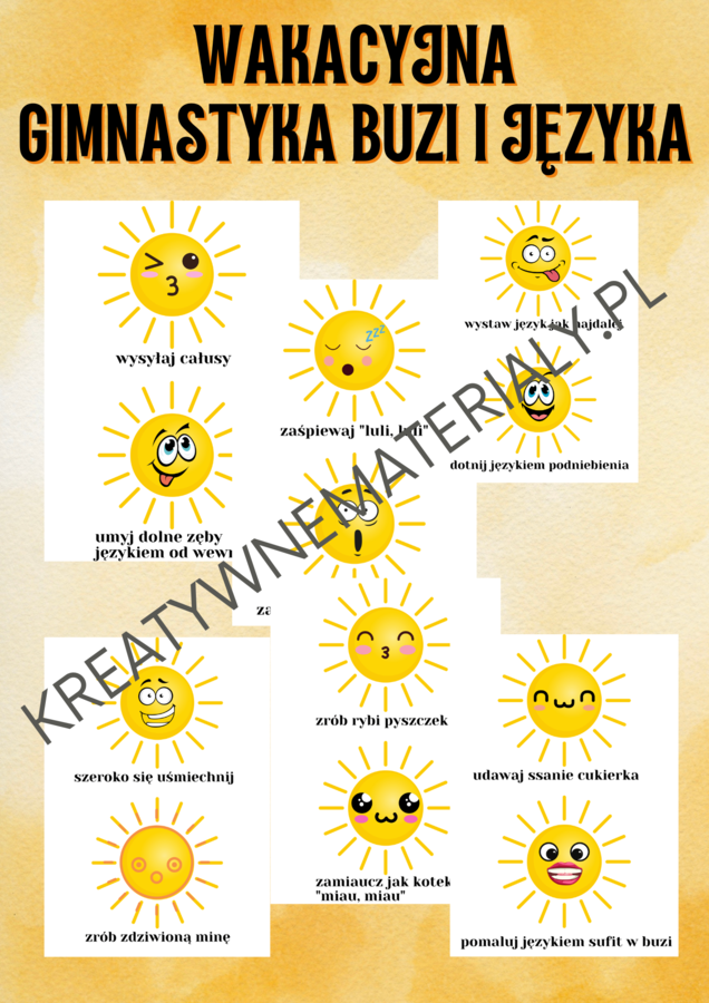 Wakacyjna GIMNASTYKA BUZI I JĘZYKA