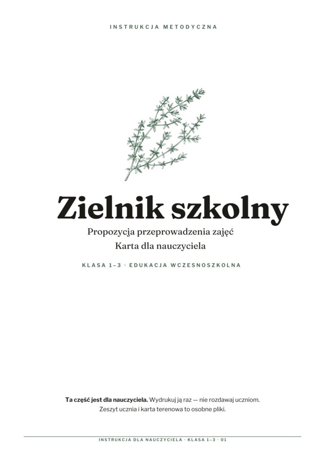 Zielnik szkolny – klasy 1-3 | przyroda