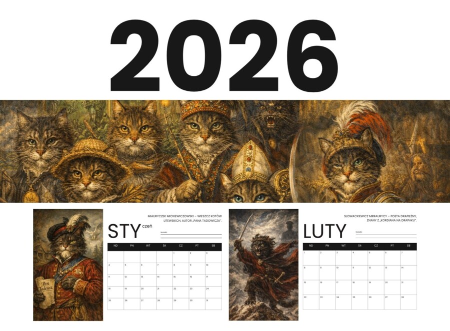 Kalendarz Mrau Mrau Literacki 2026