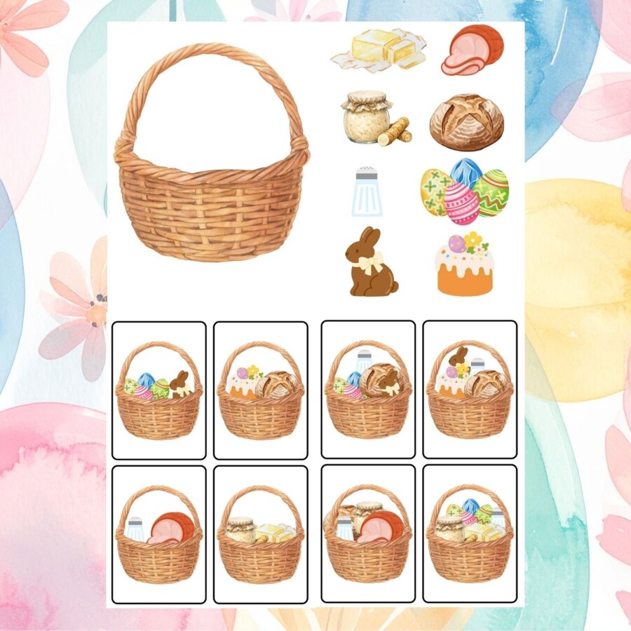 Wielkanocny koszyczek - ćwiczenia percepcji wzrokowej