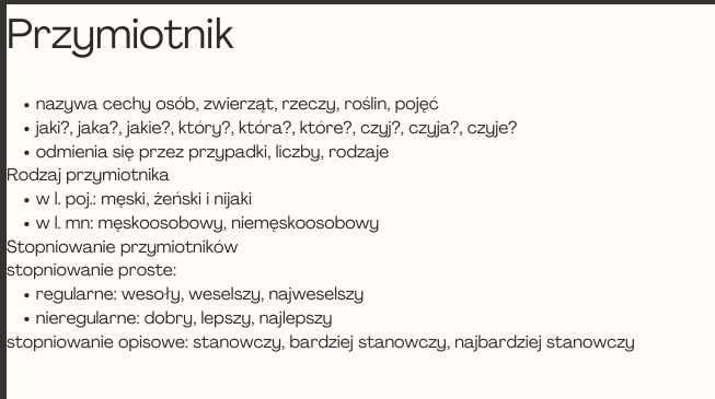 Prezentacja w pdf części mowy