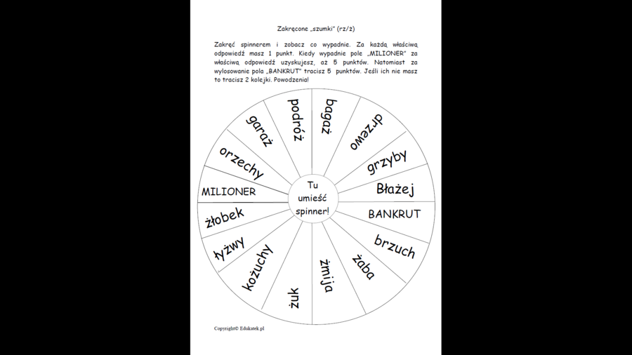 Zakręcone szumki - gry logopedyczne