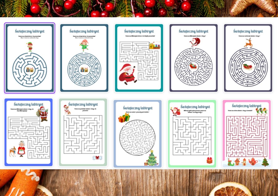 Świąteczne labirynty