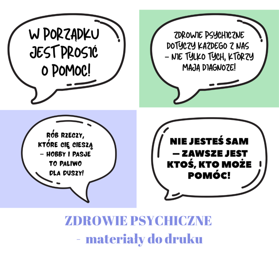 Zdrowie psychiczne - materiały do druku