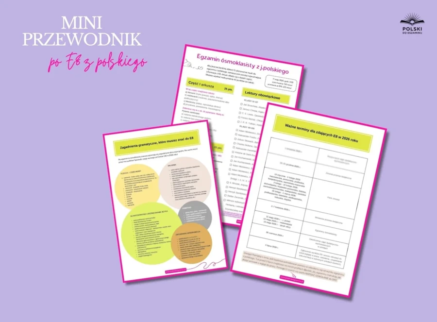 Miniprzewodnik po E8 + Planer Ósmoklasisty 2025/2026 GRATIS!