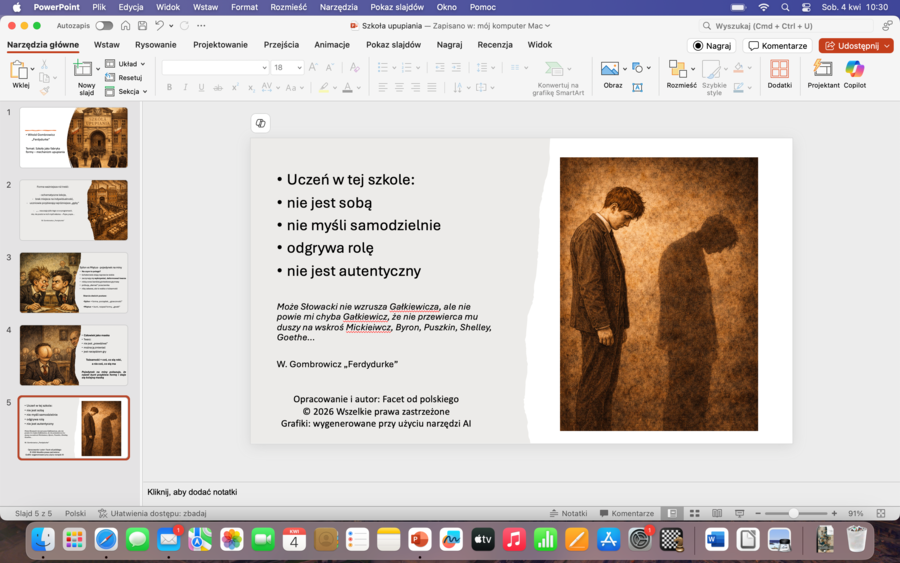 Ferdydurke - Szkoła jako fabryka formy, mechanizm upupiania.