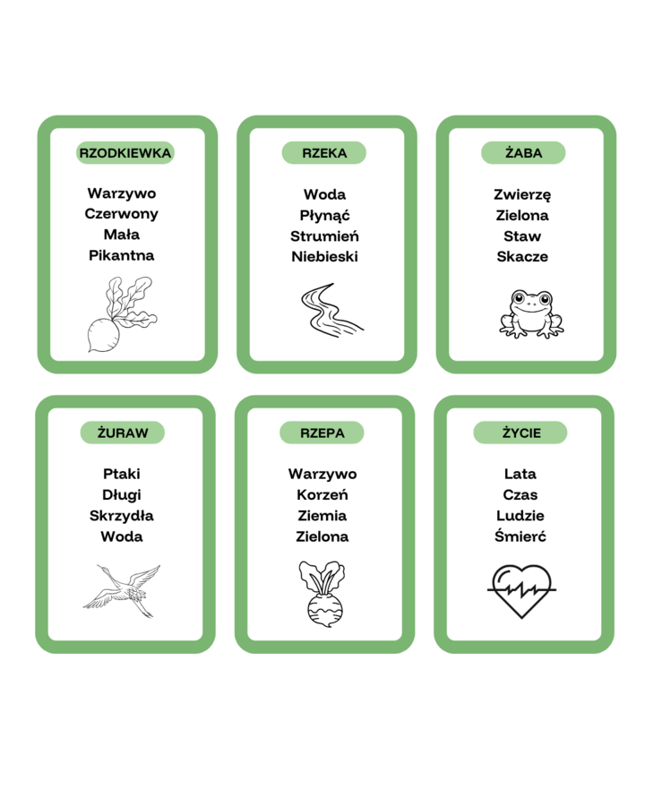 Taboo ortograficzne- rz, ż (zestaw 24 kart)