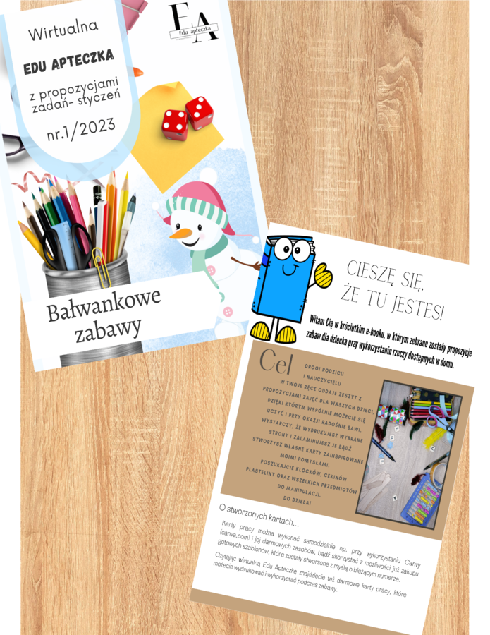 Karty pracy do E-booka na styczeń - ,,Bałwanek"