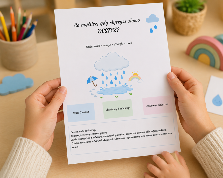 Co myślisz, gdy słyszysz słowo deszcz?