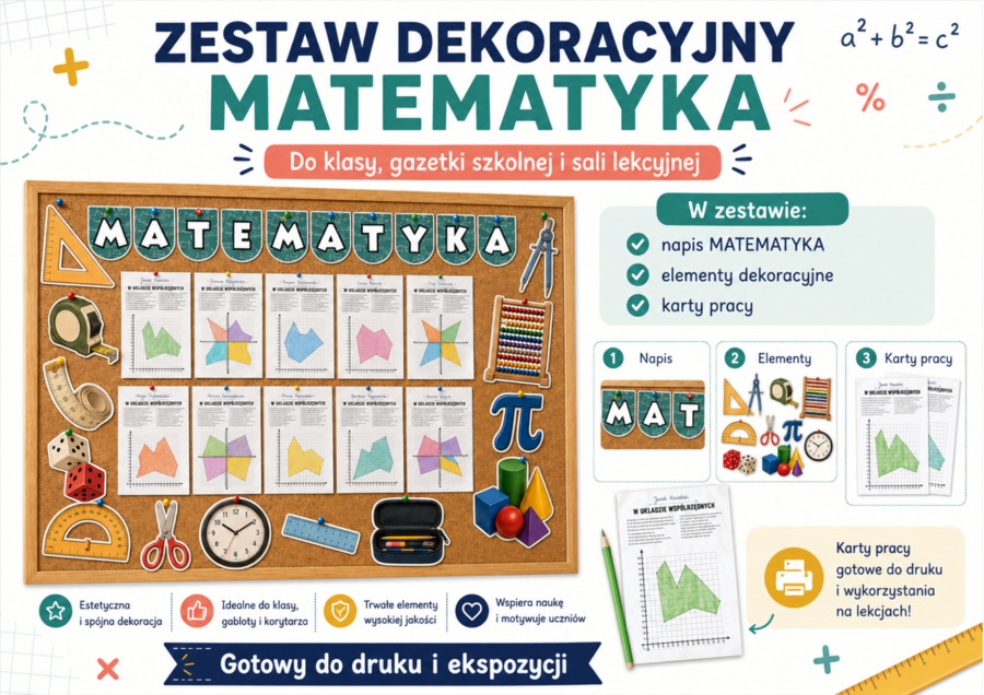Gazetka klasowa/Karta Pracy Ja w Układzie Współrzędnych+dekoracja