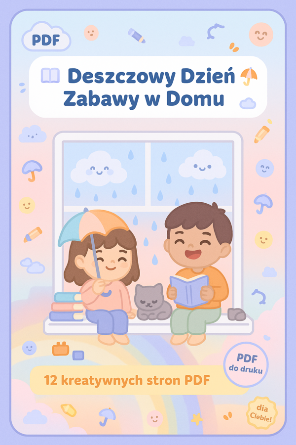 Karty Pracy: „Deszczowy Dzień – Zabawy w Domu”