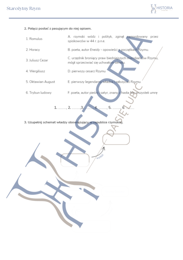 Karta pracy - Starożytny Rzym