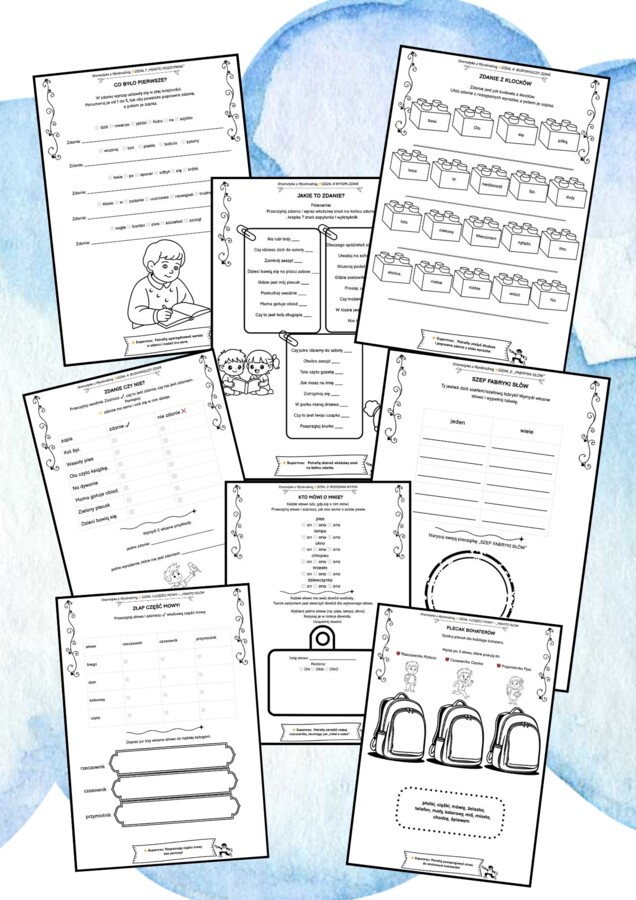 🌟 GRAMATYKA Z WYOBRAŹNIĄ –Uczę się, bawię i czaruję słowami!- KLASY 1–3🌟