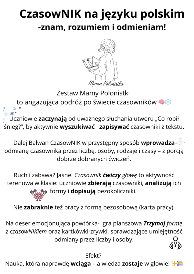 Czasownik na języku polskim - klasa 4.