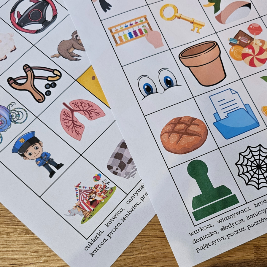 Materiał wyrazowo-obrazkowy | DYSLALIA | SEPLENIENIE | sz, cz, ż, s, c, z + głoska R | LOGOPEDIA