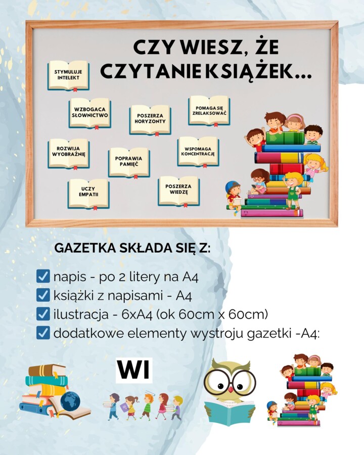 Gazetka szkolna - Co daje czytanie książek?