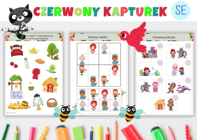 Czerwony Kapturek - Zestaw zadań