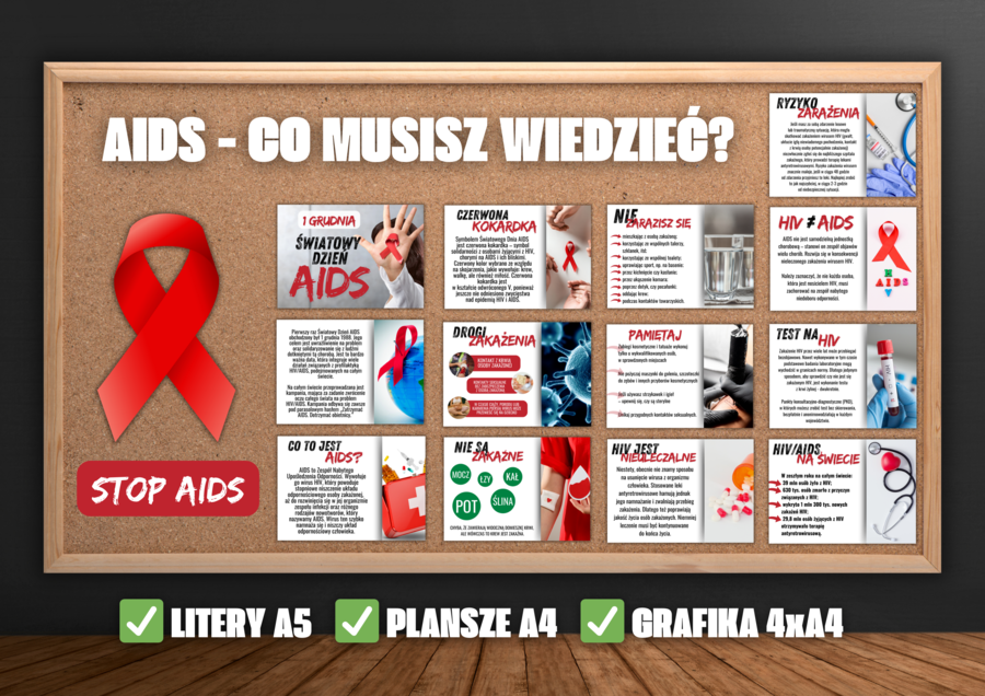 AIDS - CO MUSISZ WIEDZIEĆ - ŚWIATOWY DZIEŃ AIDS - gazetka szkolna