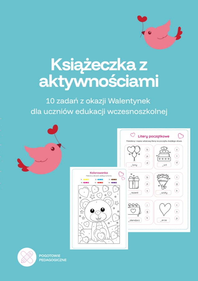 Książeczka z aktywnościami- Walentynki (klasa 1-3)