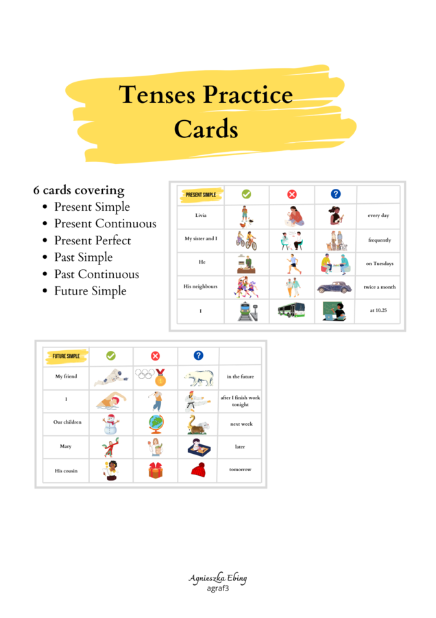 Tenses Practice Cards