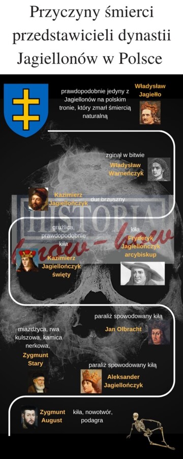 Przyczyny śmierci Jagiellonów oraz królów elekcyjnych w Polsce