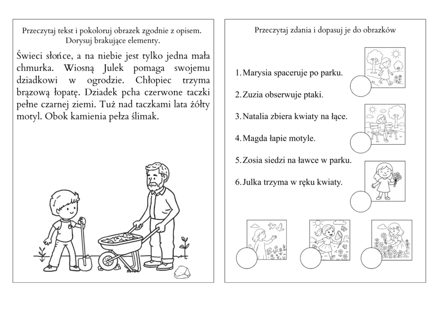 Wiosenne karty pracy (klasa 2) - edukacja polonistyczna