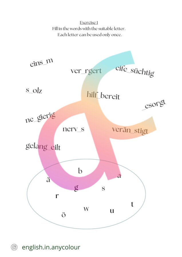 Niemiecki - Angielski Gefühle - Uczucia w języku niemieckim dla uczniów z wykładowym angielskim