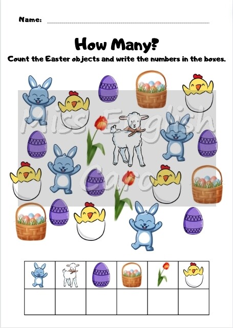 Karty pracy - Easter - 10 arkuszy