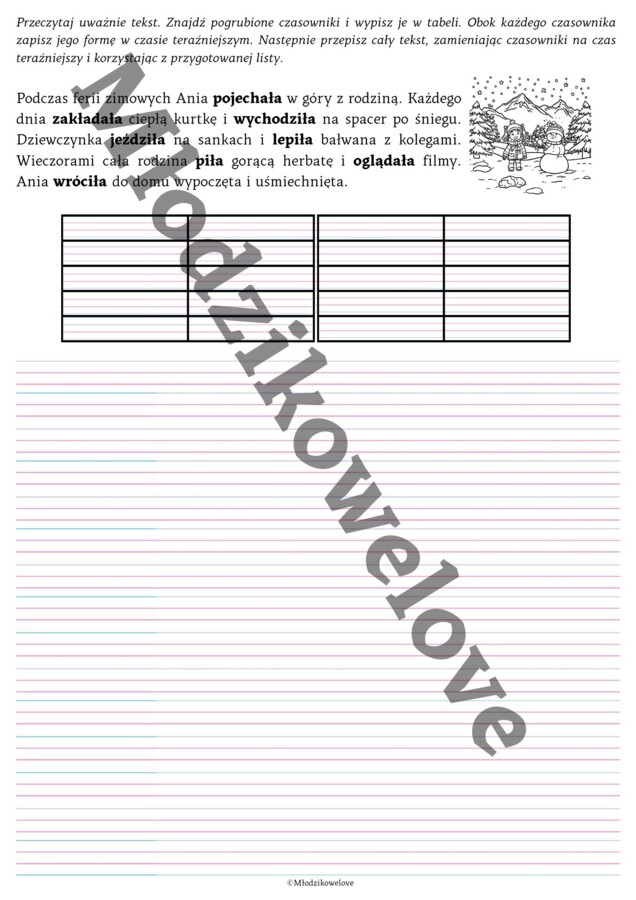 Czasownik w roli głównej- ćwiczenia sprawdzające zrozumienie