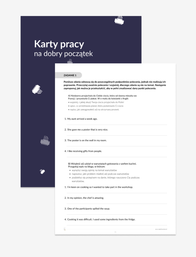 Egzamin ósmoklasisty: wypowiedź pisemna krok po kroku - pomysły i karty pracy dla nauczycieli