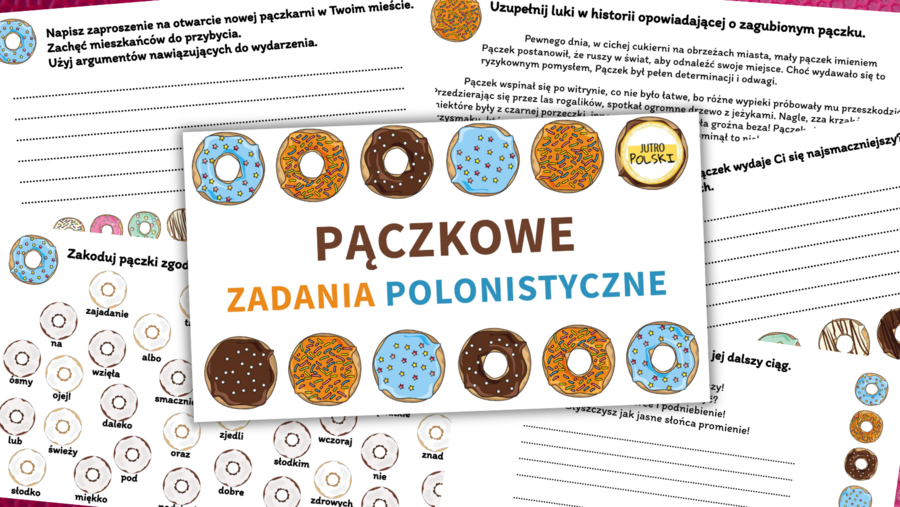 Tłusty czwartek - Pączkowe zadania polonistyczne