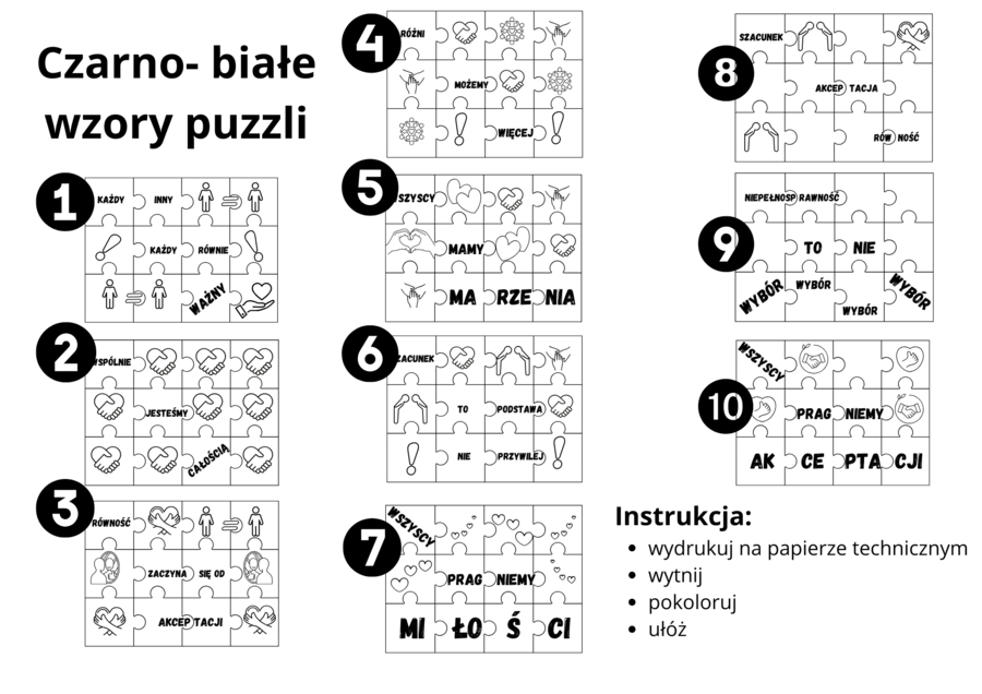 Gra edukacyjna PUZZLE: niepełnosprawność, akceptacja, tolerancja (pedagog, pedagog specjalny, psycholog, wychowawca)