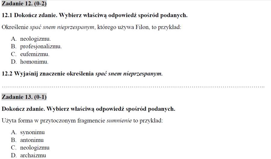 Balladyna - zestaw powtórkowy przed egzaminem ósmoklasisty