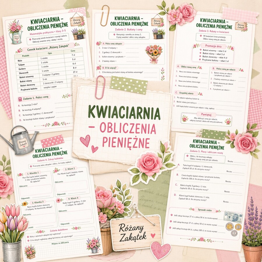 Kwiaciarnia – obliczenia pieniężne