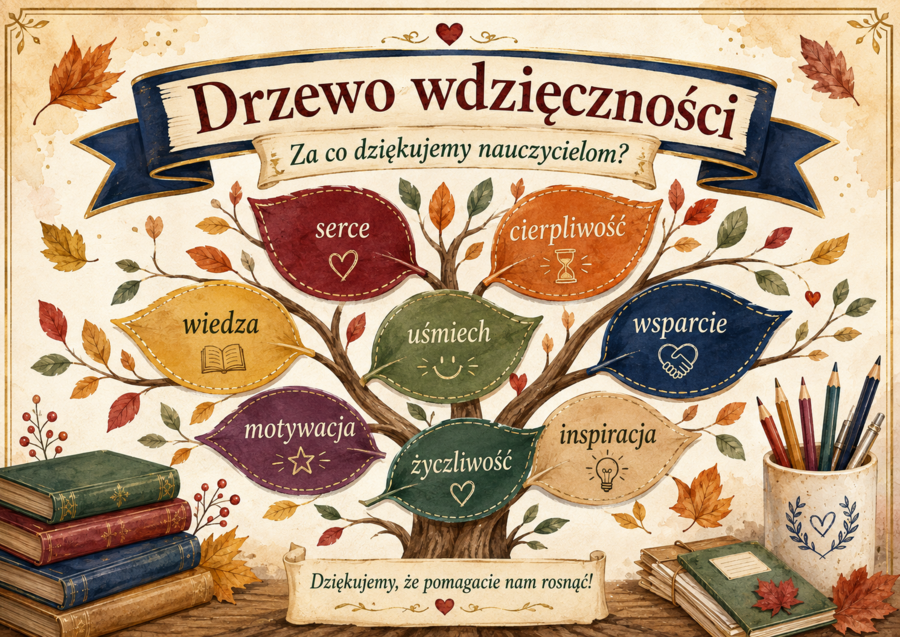 Dzień Nauczyciela – gotowa gazetka szkolna do druku