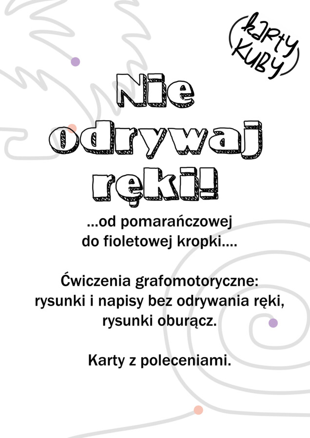 Nie odrywaj ręki od pomarańczowej do fioletowej kropki
