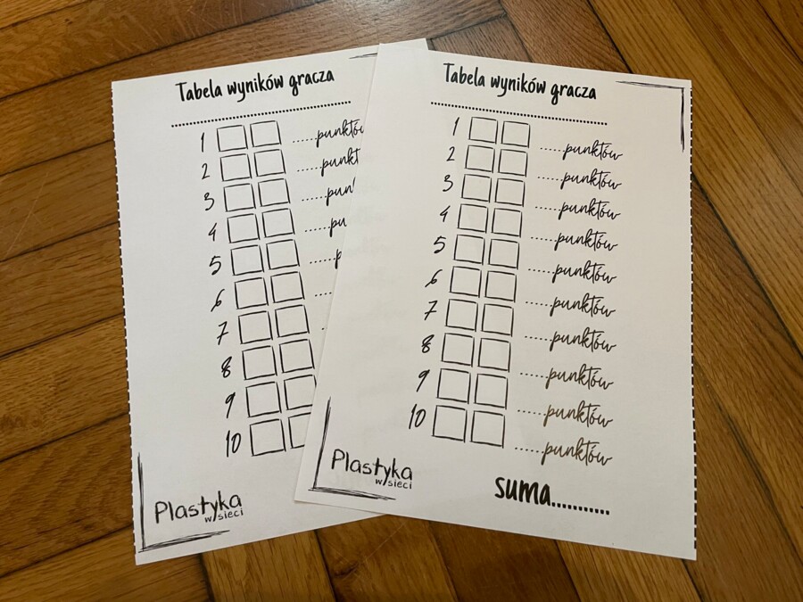 Tabela wyników do gry LosoBarwy - 3 wymiary!