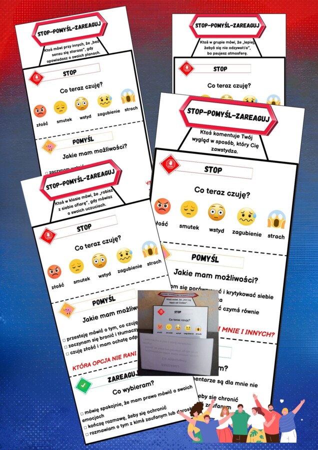 STOP, POMYŚL, ZAREAGUJ-interaktywne scenki dla klas 4-8