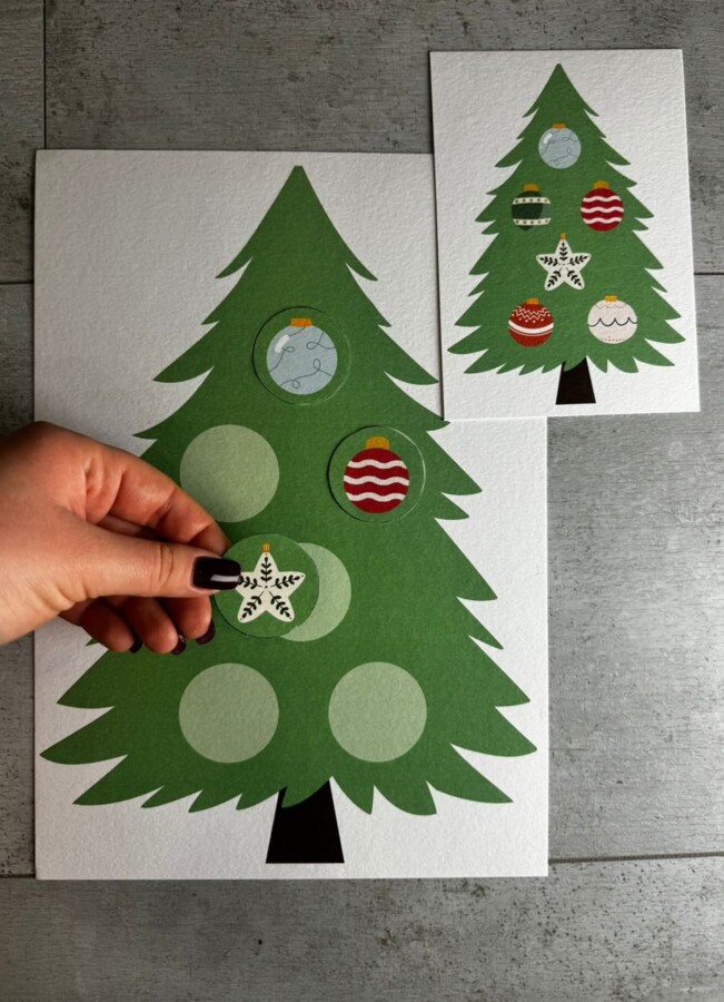 Układanka lewopółkulowa-choinka