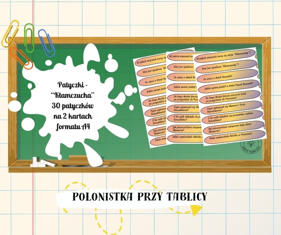 "Kłamczucha" 30 patyczków z pytaniami