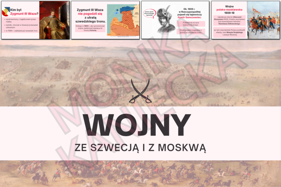 Wojny ze Szwecją i z Moskwą - prezentacja historia klasa 6