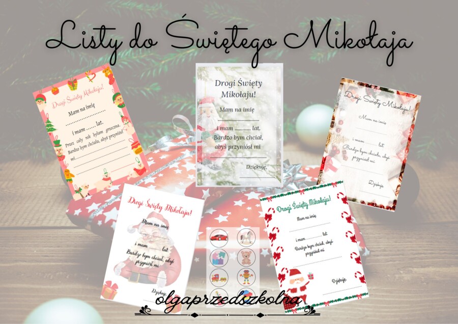 List do Świętego Mikołaja - zestaw