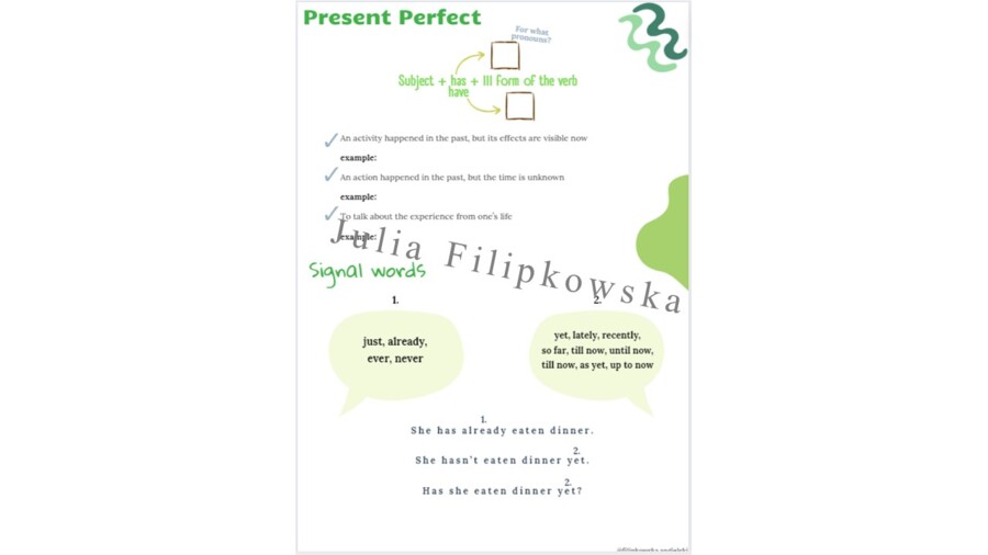 Present Perfect/ Zestaw zadań/ Teoria i Praktyka/ Teoria/ Theory/ Zadania/ Pakiet/ Karta pracy/Speaking/ Gramatyka/ Grammar/ English Grammar/ Matura/ Notatka/ SP 7-8/ SP 8/ Klasy 7-8/ Klasa 8/ Gotowa lekcja/Liceum/ LO