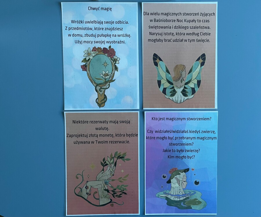 Baśniobór - stacje zadaniowe - zadania do lektury