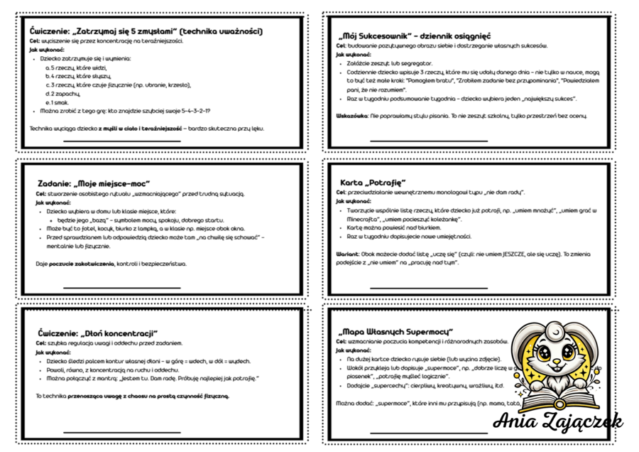 Ćwiczenia na wzmocnienie pewności siebie dziecka