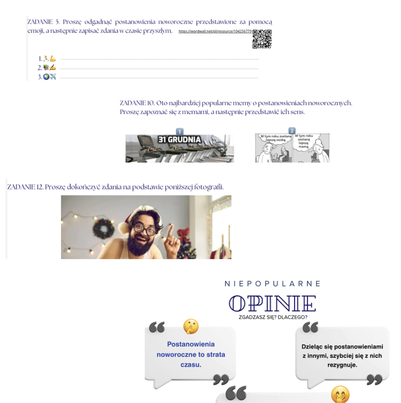 Postanowienia noworoczne 🎉 - lekcja konwersacyjna poziom A2-B1 🗣️