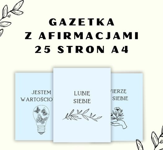 GAZETKA z AFIRMACJAMI dla młodzieży