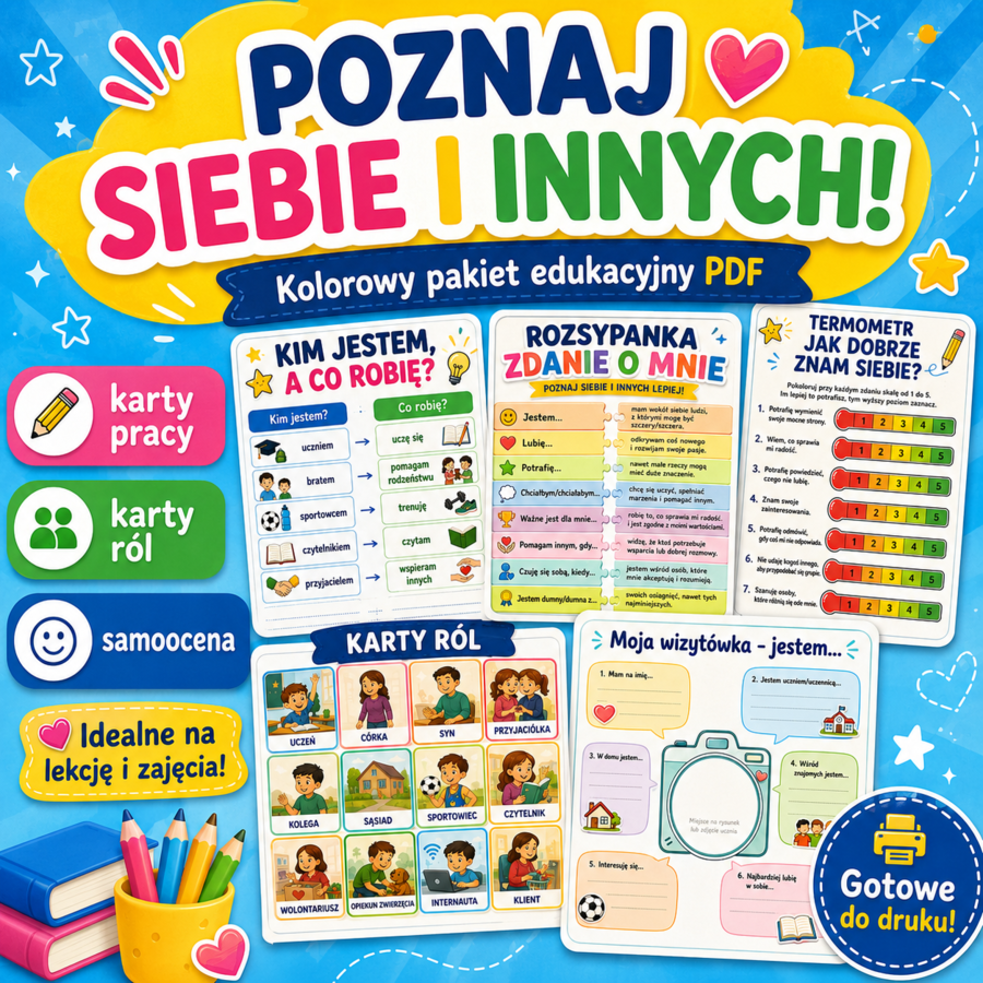 Poznaj siebie lepiej! Pakiet materiałów „Kim jestem?”