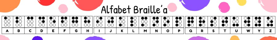 Dzień Kropki z alfabetem Braille'a